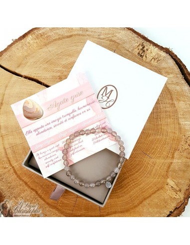 Natursteinarmband Grauer Achat