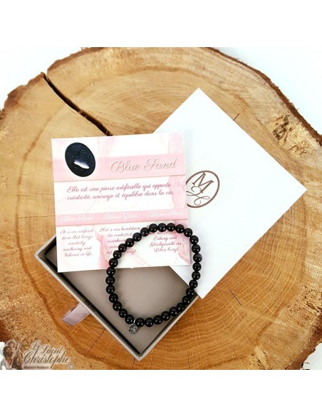 Blauwe zandparel armband