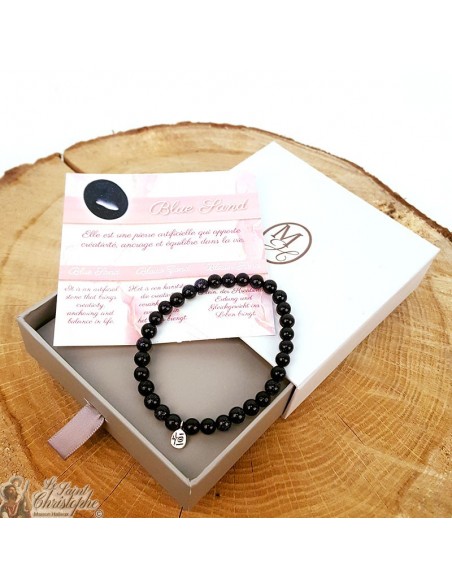 Bracciale di perle di sabbia blu