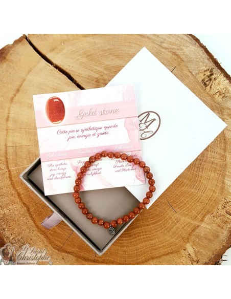 Gold-Steinperlen-Armband