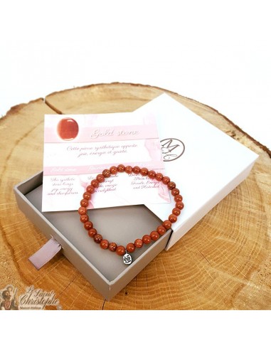 Gold stone beads bracelet