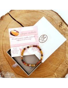 Natural stone bracelet Jasper mochaite