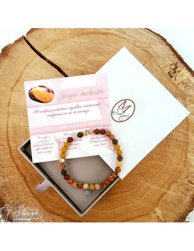 Bracciale in pietra naturale Jasper mokaite