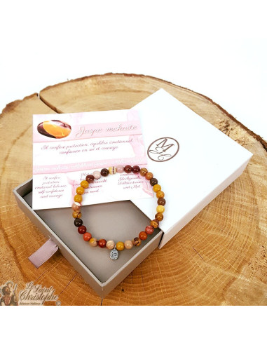 Bracciale in pietra naturale Jasper mokaite
