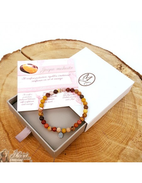 Pulsera de piedra natural Jasper mocaita