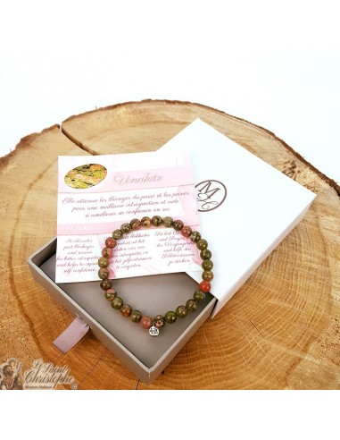 Pulsera de piedra natural de unakita