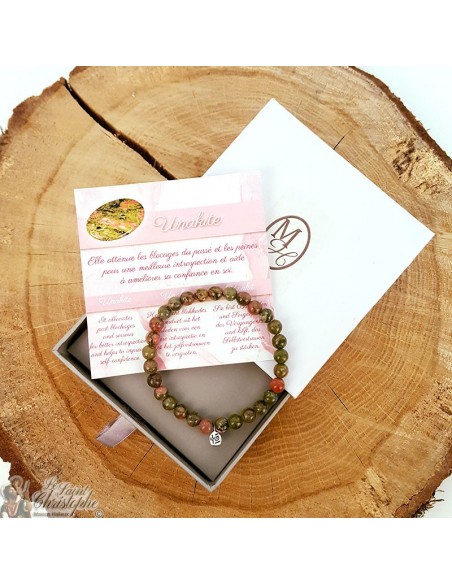 Pulsera de piedra natural de unakita