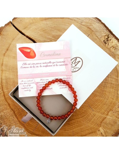 Carnelian natural stone bracelet