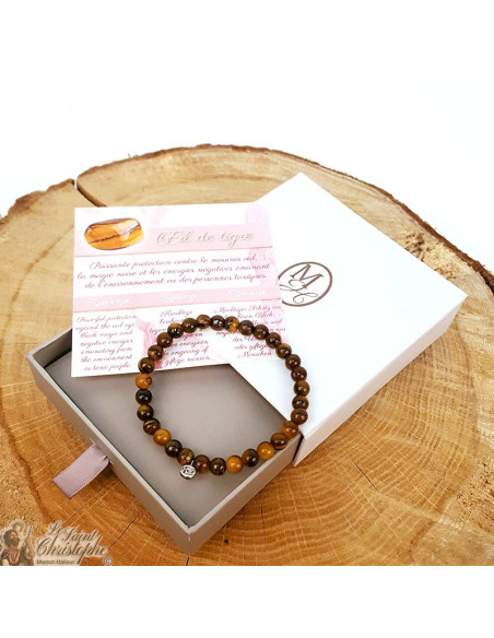 Bracciale in pietra naturale Occhio di tigre