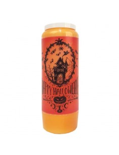 Halloween orange novena candle - Haunted Mansion