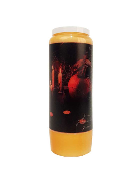 Bougie de neuvaine orange Halloween - Samhain citrouilles transparent