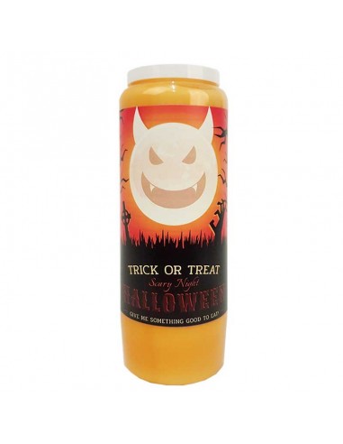 Halloween orange novena candle - Trick or Treat