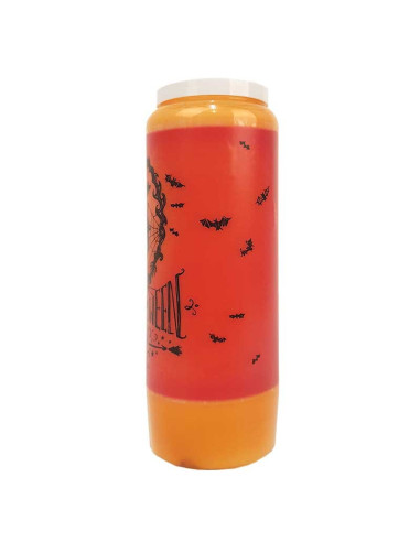 Velas de la novena naranja de Halloween Mansión Embrujada - caja de 20 unidades
