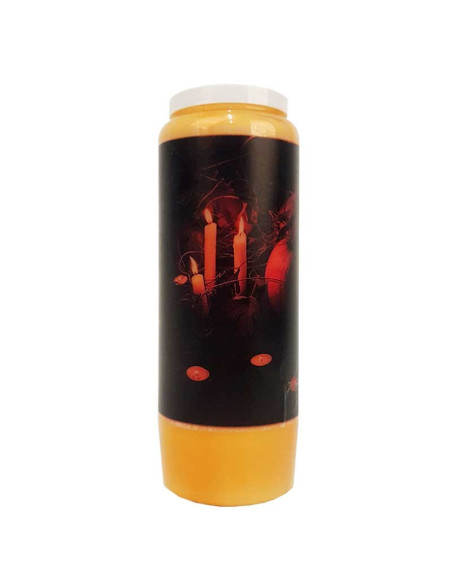 Halloween oranje novenen kaarsen - Samhain pompoenen 2 - doos 20 st.