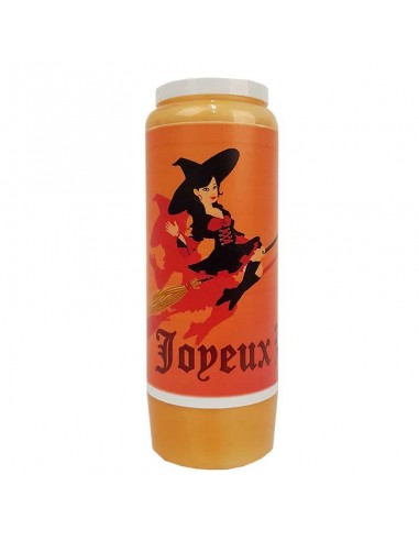 Halloween orange novena candle - Witch