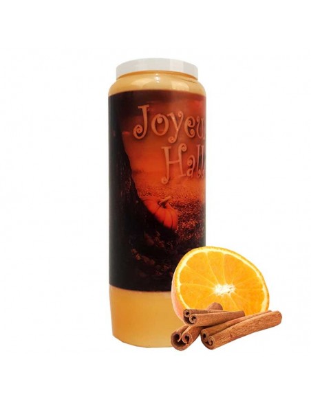 Bougie de neuvaine Halloween parfum orange-cannelle - Citrouilles