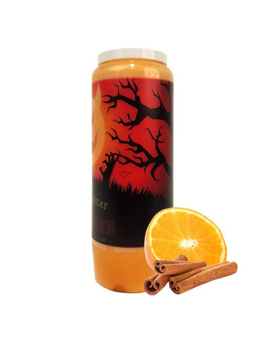 Halloween novena candle orange-cinnamon scented - Trick or Treat 2