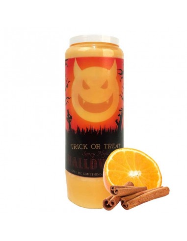 Halloween novene kaars oranje-kaneel geur - Trick or Treat 2