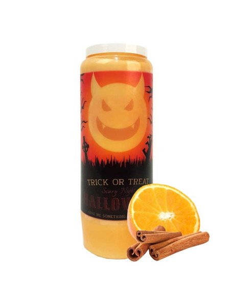 Candela novena di Halloween al profumo di arancia e cannella - Trick or Treat 2