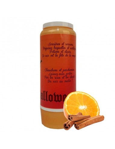 Halloween novene kaars oranje-kaneel geur - Heks