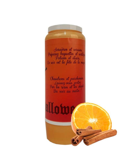 Halloween novene kaars oranje-kaneel geur - Heks
