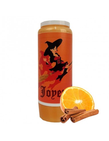 Halloween Novene Kerze Orange-Zimt Duft - Hexe