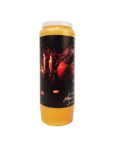Novena candele arancio-cannella profumate Halloween Samhain 1 scatola 20 pezzi