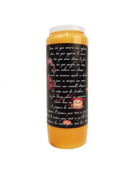 Novena candele arancio-cannella profumate Halloween Samhain 1 scatola 20 pezzi