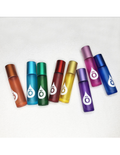 Bottiglia di vetro colorato affumicato a rullo