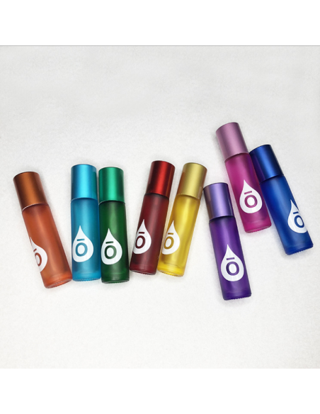 Frasco roller de vidrio ahumado de color