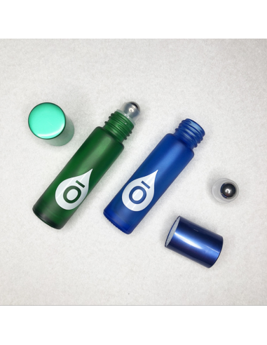 Farbige Rollerflasche aus Rauchglas