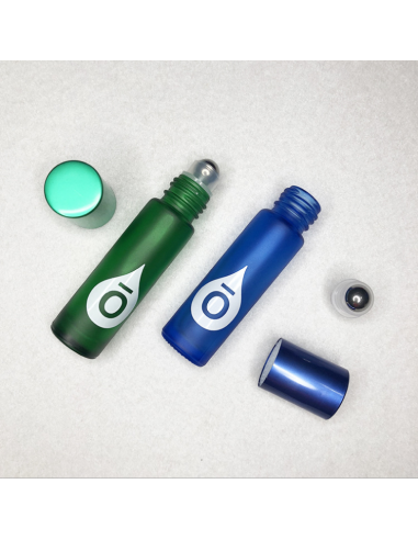 Gekleurde gerookt glazen roller fles