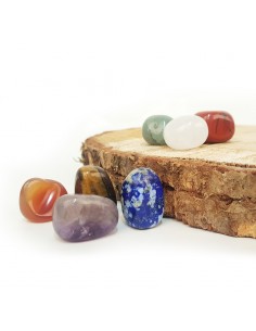 Sac de 7 pierres roulées pour les chakras