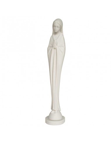 Statue Vierge Marie priant résine et albâtre - 21 cm