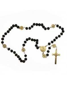 Rosary appearance Heavy brown wood with snap hook