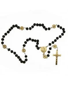 Rosary appearance Heavy brown wood with snap hook