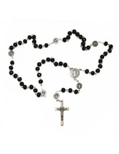 Rosary Saint Benedict black wood