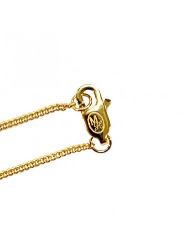 Chaîne gourmette MH argent 925 plaquée or 50 cm