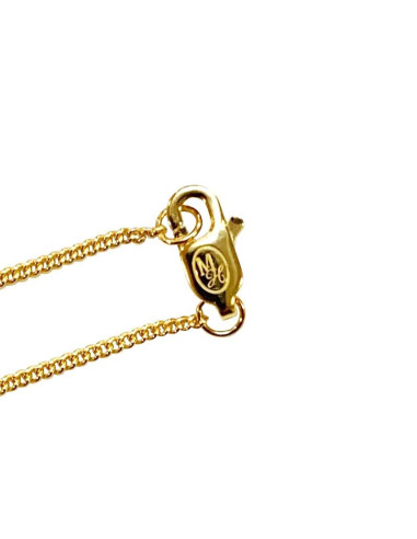 MH pulsera de cadena de plata 925 bañada en oro 50 cm