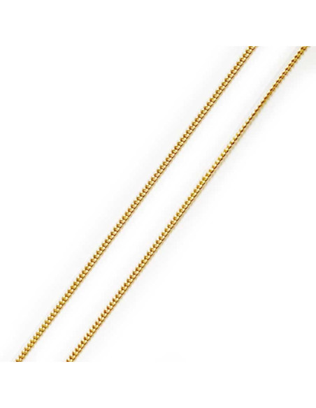 Chain gourmette MH silver 925 gold plated 50 cm