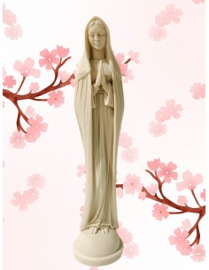 Estatua de la Virgen María rezando en resina y alabastro - 24 cm