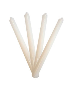 Velas MH de color blanco en la masa - juego de 4 piezas