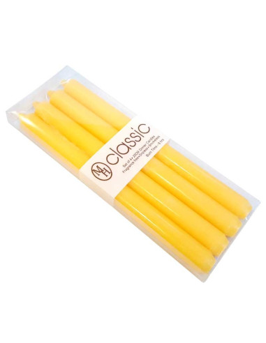 Bougies colorées dans la masse jaune MH - lot 4 pcs