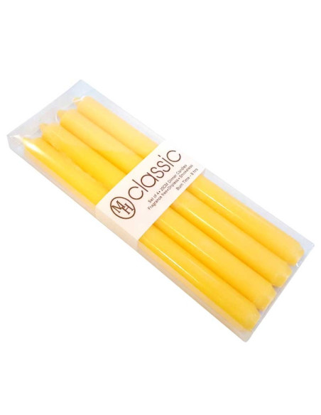 Velas coloreadas en masa amarillo MH - set de 4 uds.