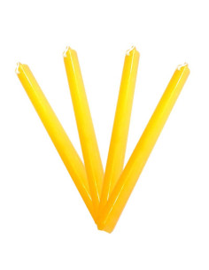 Bougies colorées dans la masse jaune MH - lot 4 pcs