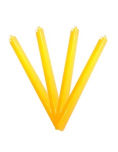 Durchgefärbte Kerzen gelb MH - 4er-Set