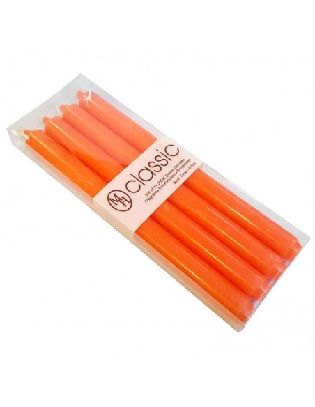 Bougies colorées dans la masse oranges MH - lot 4 pcs