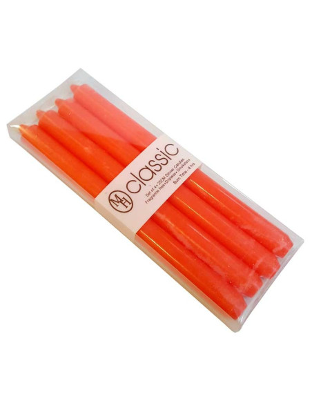 Candles colored in the mass bright orange MH - batch 4 pcs
