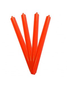 Candele colorate in massa arancione brillante MH - set di 4 pezzi