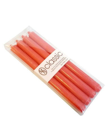 Candele colorate in massa rosa antico MH - set da 4 pz